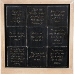 Click here to see Adams&Co 11874 11874 3x3x.5 wood inspirational magnets set of nine, black, white Inspirational Collection
