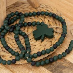 Click here to see Adams&Co 20131 20131 60x.5 wood bead garland (CLOVER) green/black Lucky In Love Collection
