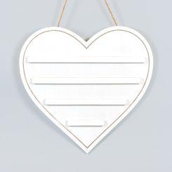 Click here to see Adams&Co 15829 15829 18x17x1.5 hanging wood letterboard (HEART) white  