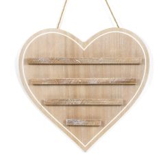 Click here to see Adams&Co 15828 15828 18x17x1.5 hanging wood letterboard (HEART) natural, white  