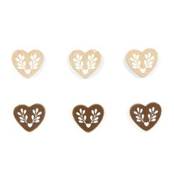 Click here to see Adams&Co 75566 75566 2x2x.25 wood shape s/6 (HEARTS) multicolor HOME FOR THE HOLIDAYS COLLECTION