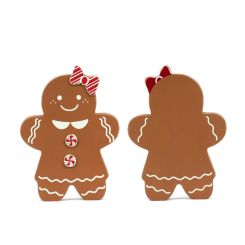 Click here to see Adams&Co 71300 71300 4x5x1 chunky wood shape (GIRL GINGERBREAD) multicolor  