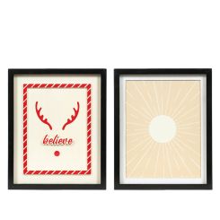 Click here to see Adams&Co 71250 71250 10x13x1.5 reversible wood frame sign (BELIEVE/SUN) multicolor Candy Cane Lane Collection