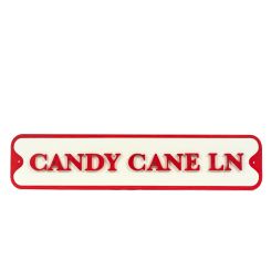 Click here to see Adams&Co 71237 71237 23x5x.5 wood sign (CANDY) red, white  Candy Cane Lane Collection