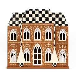 Click here to see Adams&Co 71274 71274 18x19x3 wood cutout (HOUSE) multicolor Checking It Twice Collection