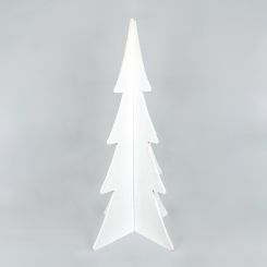 Click here to see Adams&Co 71261 71261 24x46x24 wood cutout tree (CHRISTMAS) white Checking It Twice Collection