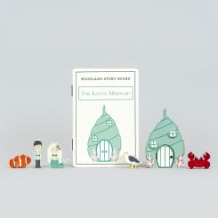 Click here to see Adams&Co 11966 11966 8x12x2.5 wood storybook 7 pc (MERMAID) multicolor  Woodland Story Books Collection
