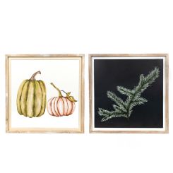 Click here to see Adams&Co 60275 60275 24x24x1.5 reversible wood frame sign (PINE/PUMPKIN) multicolor  