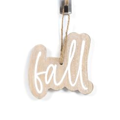 Click here to see Adams&Co 50492 50492 4x4x.25 wood ornament (FALL) natural, white The Adams Family Collection