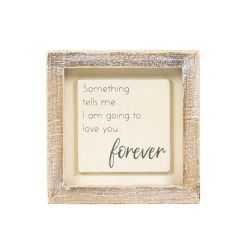 Click here to see Adams&Co 11938 11938 5x5x1.5 wood frame sign (FOREVER) white, grey  