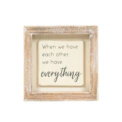 Click here to see Adams&Co 11940 11940 5x5x1.5 wood frame sign (EVERYTHING) white, grey  Scripty Collection