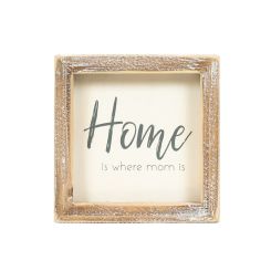 Click here to see Adams&Co 11949 11949 5x5x1.5 wood frame sign (HOME) white, grey  
