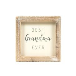 Click here to see Adams&Co 11950 11950 5x5x1.5 wood frame sign (GRANDMA) white, grey  Scripty Collection