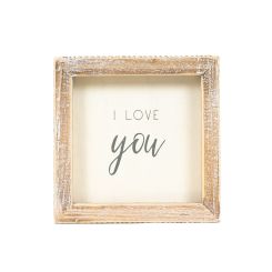 Click here to see Adams&Co 11952 11952 5x5x1.5 wood frame sign (YOU) white, grey  Scripty Collection