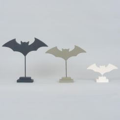 Click here to see Adams&Co 50520 50520 12x11x2 wood cutout on stand set of three (BATS) multicolor  Spooky Harvest Collection