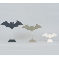Click here to see Adams&Co 50520 50520 12x11x2 wood cutout on stand set of three (BATS) multicolor  Spooky Harvest Collection