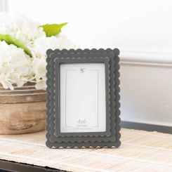 Click here to see Adams&Co 12061 12061 6x8x1 wood scallop photo frame (4x6) grey  Scallop Collection