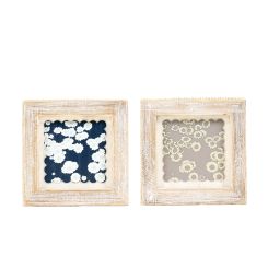 Click here to see Adams&Co 12058 12058 5x5x1.5 reversible wood frame sign (DAISIES) multicolor  Scallop Collection
