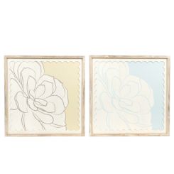 Click here to see Adams&Co 12054 12054 24x24x1.5 reversible wood frame sign (SUCCULENT) multicolor  Scallop Collection