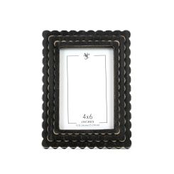 Click here to see Adams&Co 12088 12088 6x8x1 wood scallop photo frame (4x6) black  Scallop Collection
