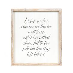 Click here to see Adams&Co 12080 12080 12x14x1.5 wood frame sign (LEARN) white, black  Remember When Collection