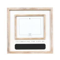 Click here to see Adams&Co 12078 12078 16x16x1.5 wood photo frame (CELEBRATING THE LIFE OF) white, black (10x8)  Remember When Collection