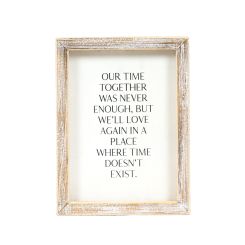 Click here to see Adams&Co 12075 12075 6x8x1.5 wood frame sign (TIME) white, black  Remember When Collection