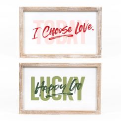 Click here to see Adams&Co 20142 20142 17x10x1.5 reversible wood frame sign (TODAY/LUCKY) multicolor  Lucky In Love Vol. 3