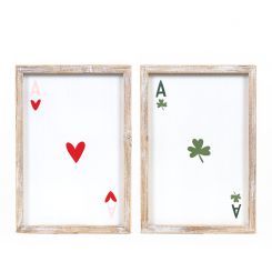 Click here to see Adams&Co 20141 20141 8x12x1.5 reversible wood frame sign (HEART/CLOVER) multicolor  Lucky In Love Vol. 3