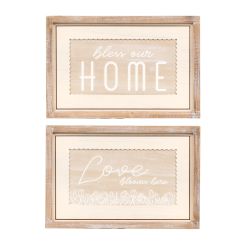 Click here to see Adams&Co 35008 35008 18x12x1.5 reversible wood frame sign (LOVE BLOOMS HERE/BLESS OUR HOME) multicolor  BUNNIES & BLOOMS COLLECTION