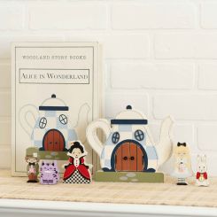 Click here to see Adams&Co 12087 12087 8x12x2.5 wood storybook 7 pc (ALICE) multicolor  Woodland Story Book