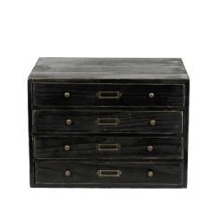 Click here to see Adams&Co 15852 15852 14x11x12 wood drawers (ORGANIZER) black  Letterboard Collection