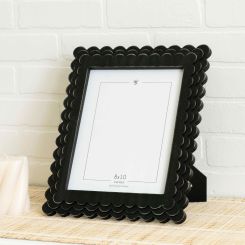 Click here to see Adams&Co 12091 12091 11x13x1 wood scallop photo frame (8x10) black  Scallop Collection
