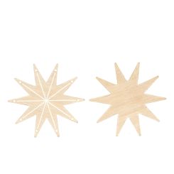 Click here to see Adams&Co 15843 15843 7x7x1 wood chunky shape (SUNBURST) natural, white  NEUTRAL MOD COLLECTION