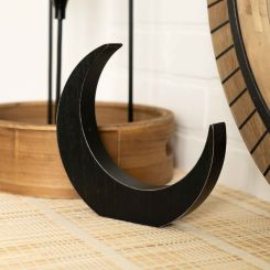 Click here to see Adams&Co 15842 15842 7x7x1 wood chunky shape (MOON) black  NEUTRAL MOD COLLECTION