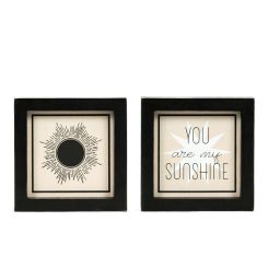 Click here to see Adams&Co 15838 15838 5x5x1.5 reversible wood frame sign (SUN/SUNSHINE) multicolor  NEUTRAL MOD COLLECTION