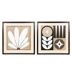 Click here to see Adams&Co 15832 15832 24x24x1.5 reversible wood frame sign (PATTERN/FLOWER) multicolor  NEUTRAL MOD COLLECTION