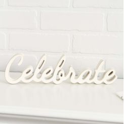 Click here to see Adams&Co 12411 12411 12x3x1 wood cutout (CELEBRATE) white
