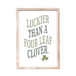 Click here to see Adams&Co 20171 20171 10x14x1.5 wood frame sign (CLOVER) white, green  Lucky In Love Vol. 3