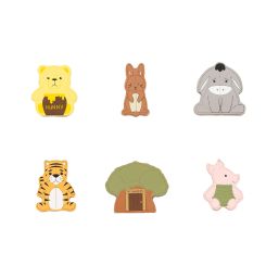Click here to see Adams&Co 12398 12398 2x2x.25 wood shapes s/6 (WINNIE) multicolor  Woodland Story Book