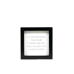 Click here to see Adams&Co 12607 12607 5x5x1.5 wood frame sign (HOUSE) white, black  Scripty Sign Collection