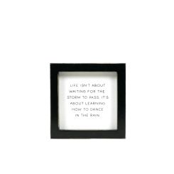 Click here to see Adams&Co 12605 12605 5x5x1.5 wood frame sign (STORM) white, black  Scripty Sign Collection
