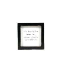 Click here to see Adams&Co 12604 12604 5x5x1.5 wood frame sign (TIME) white, black  Scripty Sign Collection