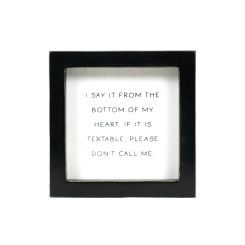 Click here to see Adams&Co 12420 12420 5x5x1.5 wood frame sign (HEART) white, black  Scripty Sign Collection