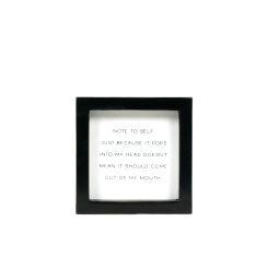 Click here to see Adams&Co 12417 12417 5x5x1.5 wood frame sign (SELF) white, black  Scripty Sign Collection
