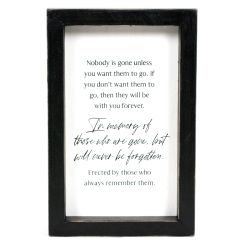 Click here to see Adams&Co 12632 12632 5x8x1.5 wood frame sign (MEMORY) white, black  Remember When