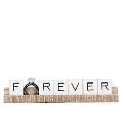 Click here to see Adams&Co 15888 15888 12x2x1 wood ledgie kit (FOREVER) white, black  YOU & ME COLLECTION
