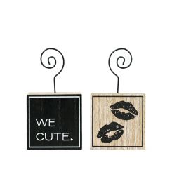 Click here to see Adams&Co 15885 15885 3x6x1.5 wood photo block (WE CUTE) multicolor  YOU & ME COLLECTION