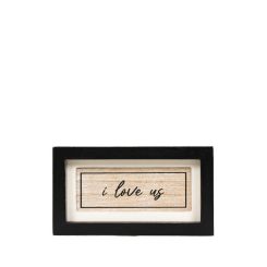 Click here to see Adams&Co 15881 15881 7x4x1.5 rvs wood frame sign (KEY/LOVE) multicolor  You & Me Collection