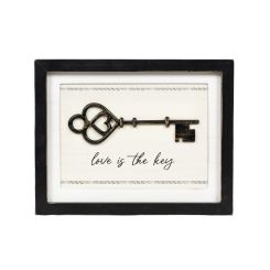 Click here to see Adams&Co 15877 15877 13x10x1.5 rvs wood frame sign (KEY/YOU) white, black  YOU & ME COLLECTION